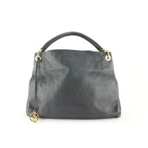 Louis Vuitton Artsy Monogram Empreinte Leather BLACK MM Hobo